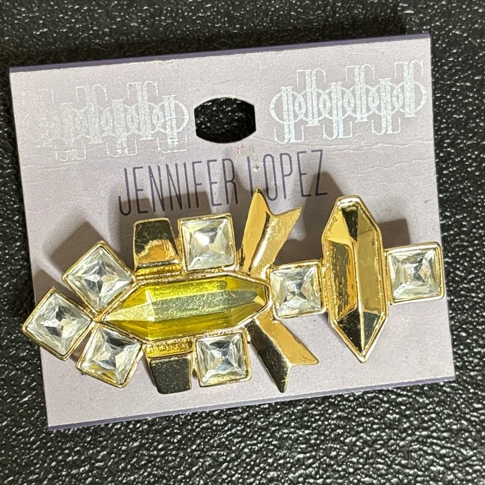 NWT Jennifer Lopez Geometric Rhinestone Brooch